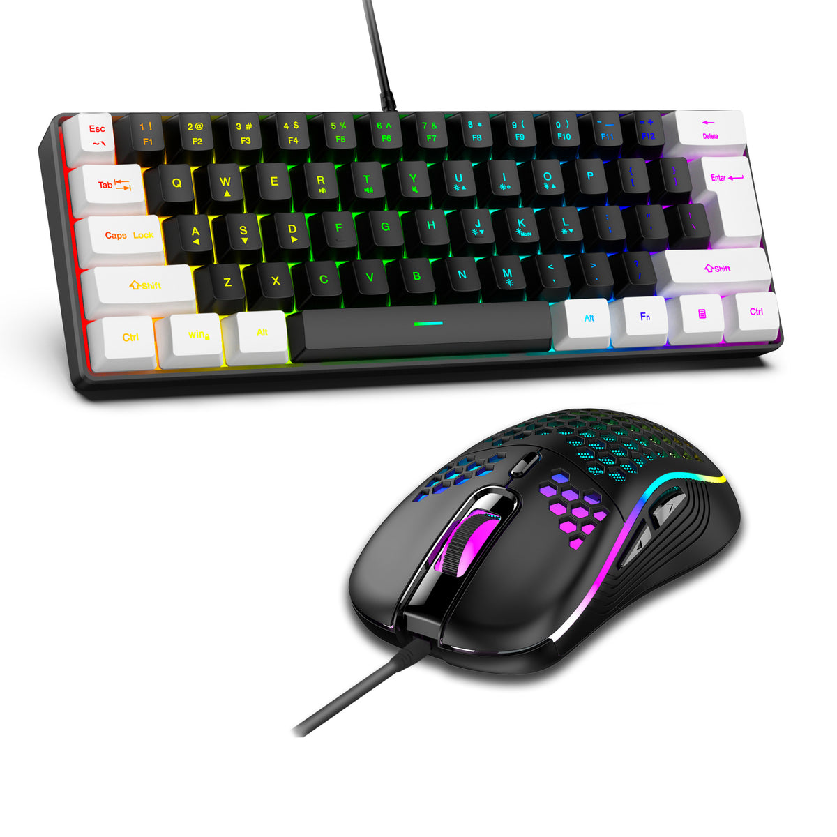 61 Key RGB Wired Keyboard and Mouse Combo