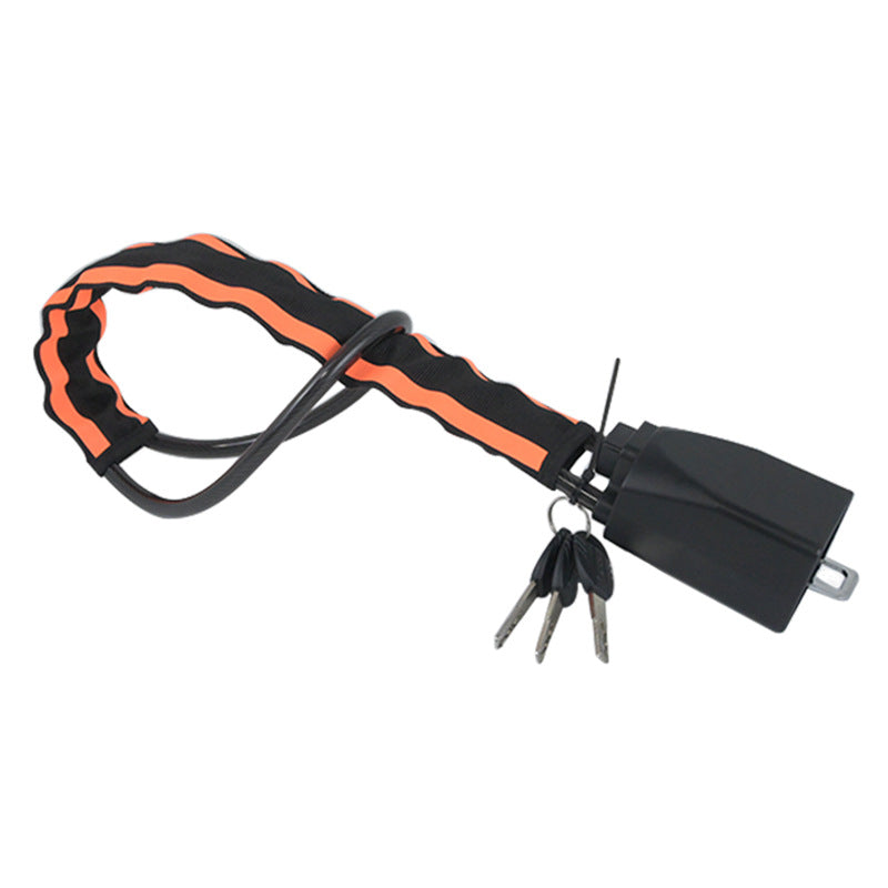 Retractable Steel Cable Car Steering Wheel Lock