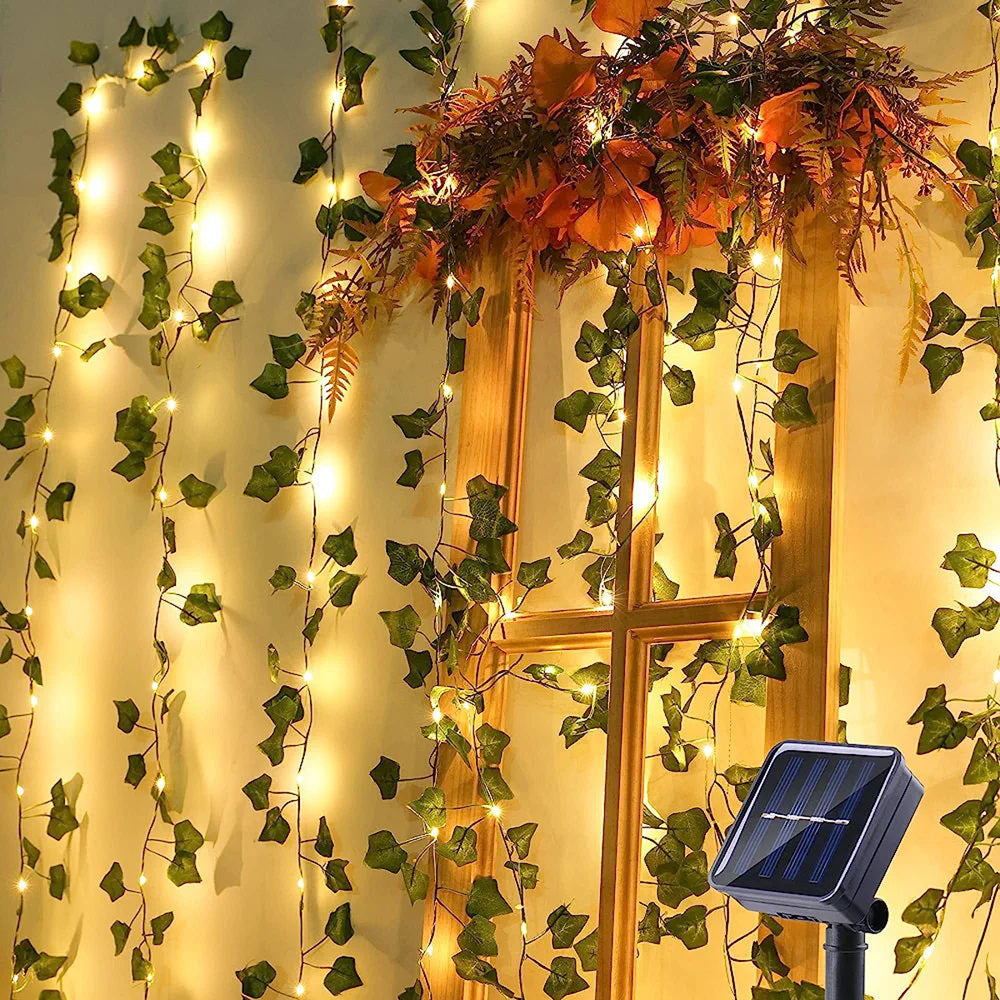Solar Copper Wire Vine String Lights
