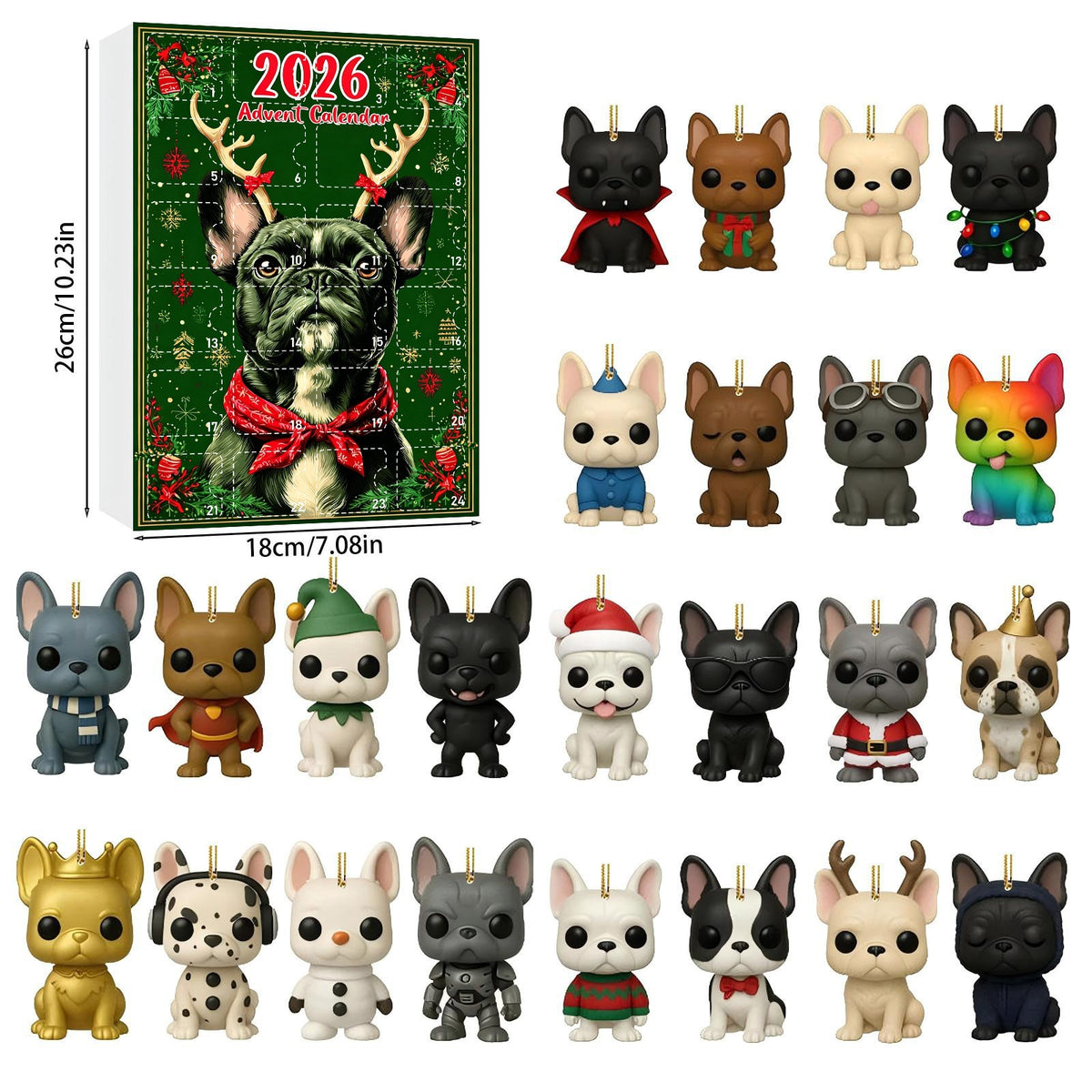Dog Holiday Advent Calendar Box