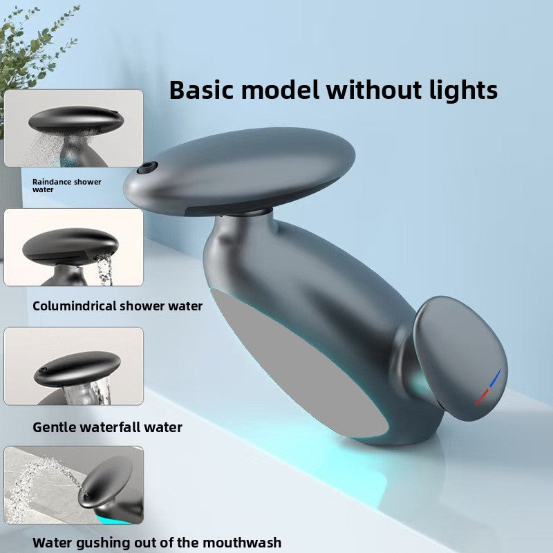 Penguin Pull-Out Faucet with Ambient Light for Bathroom Sink