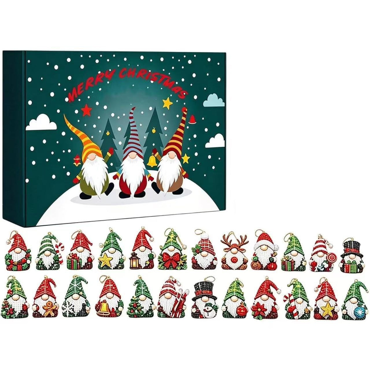 Christmas Advent Calendar Acrylic Blind Box Decoration Collectible Toy