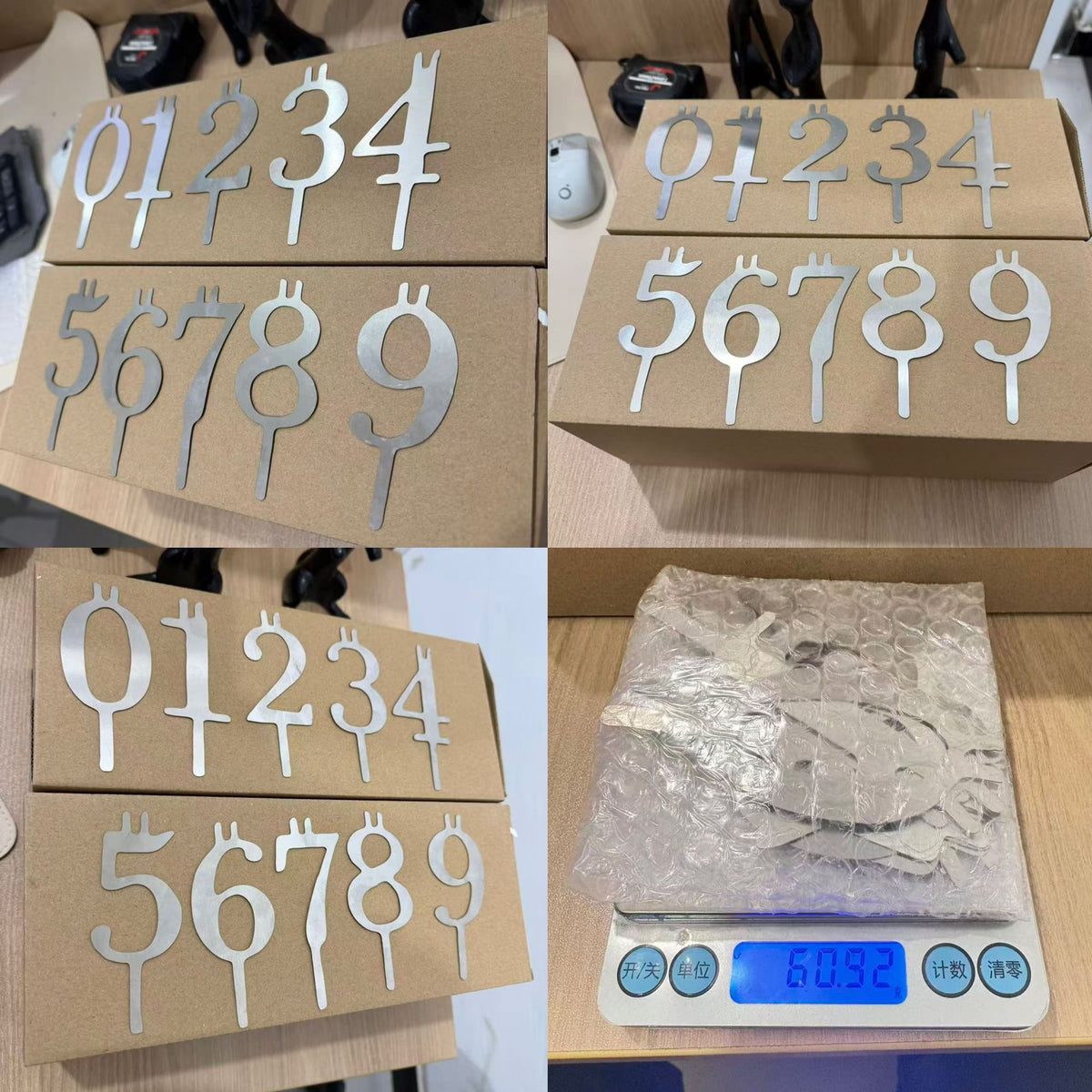 Number Birthday Candle Holder Set
