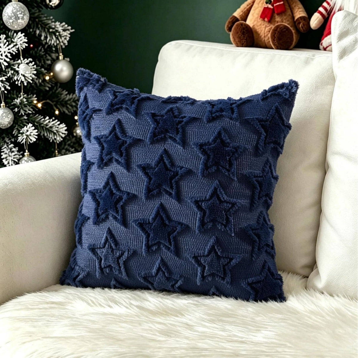 Christmas Themed Retro Cushion Cover