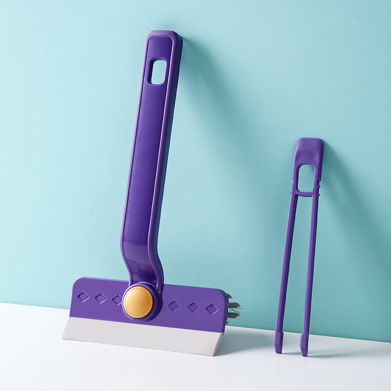 Multifunctional Rotating Floor Gap Cleaning Brush with Long Handle