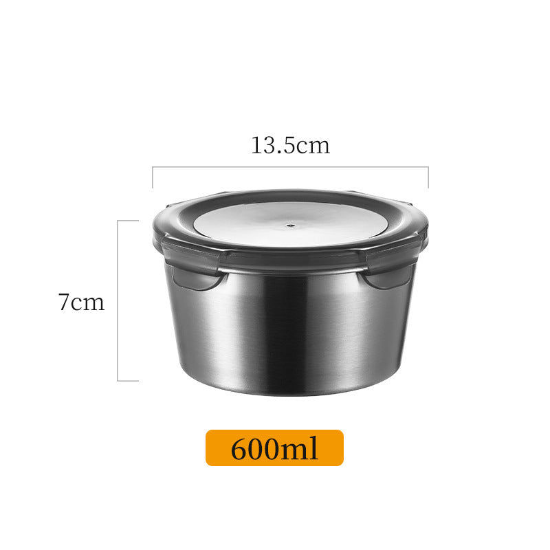304 stainless steel food container with leak-proof lid