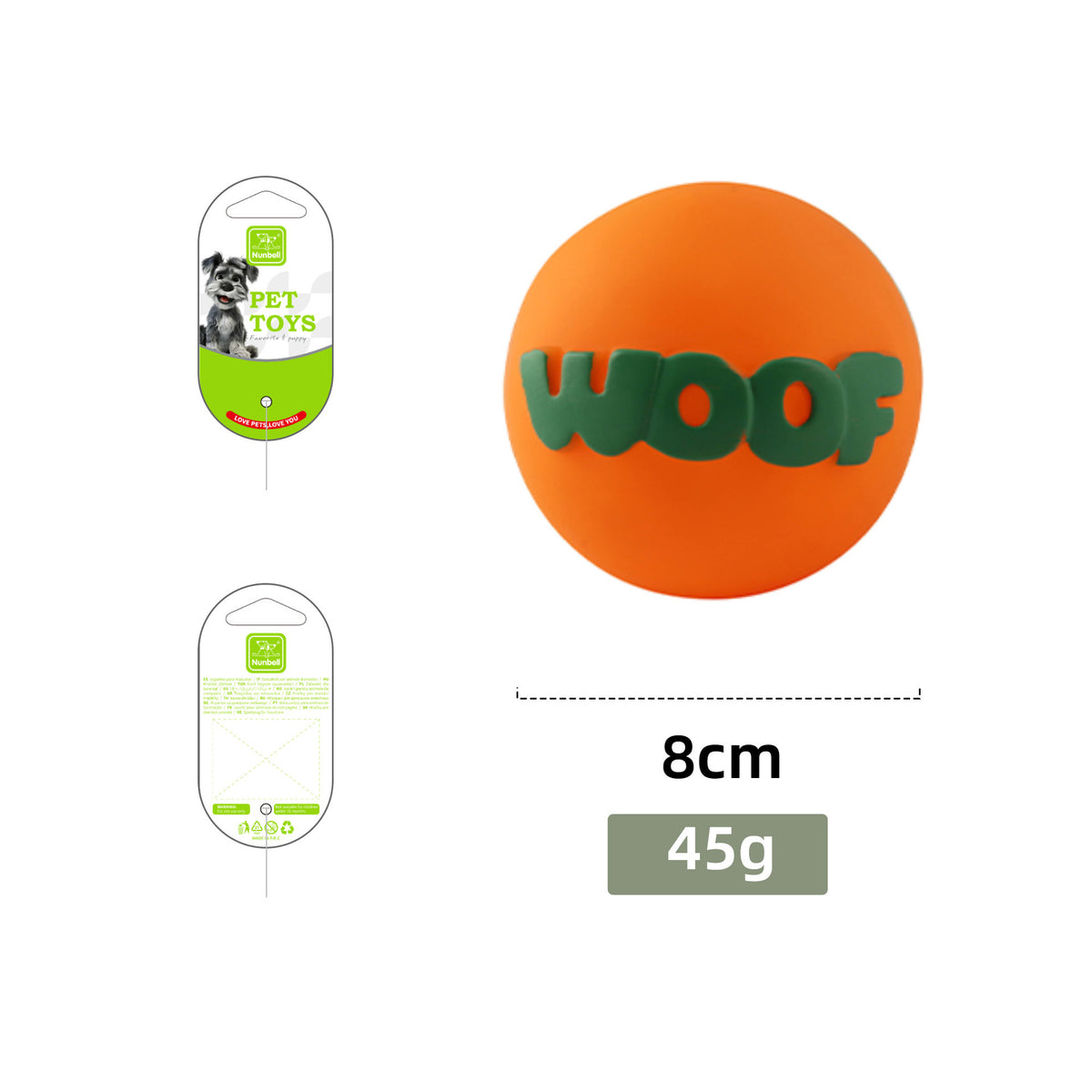 Durable WOOF Epoxy Pet Chew Toy