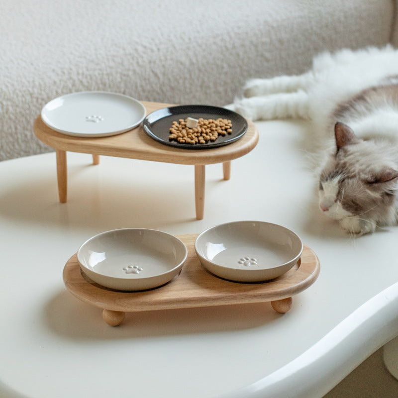 Ceramic Silicone Mat Non-Slip Cat Dog Feeding Bowl