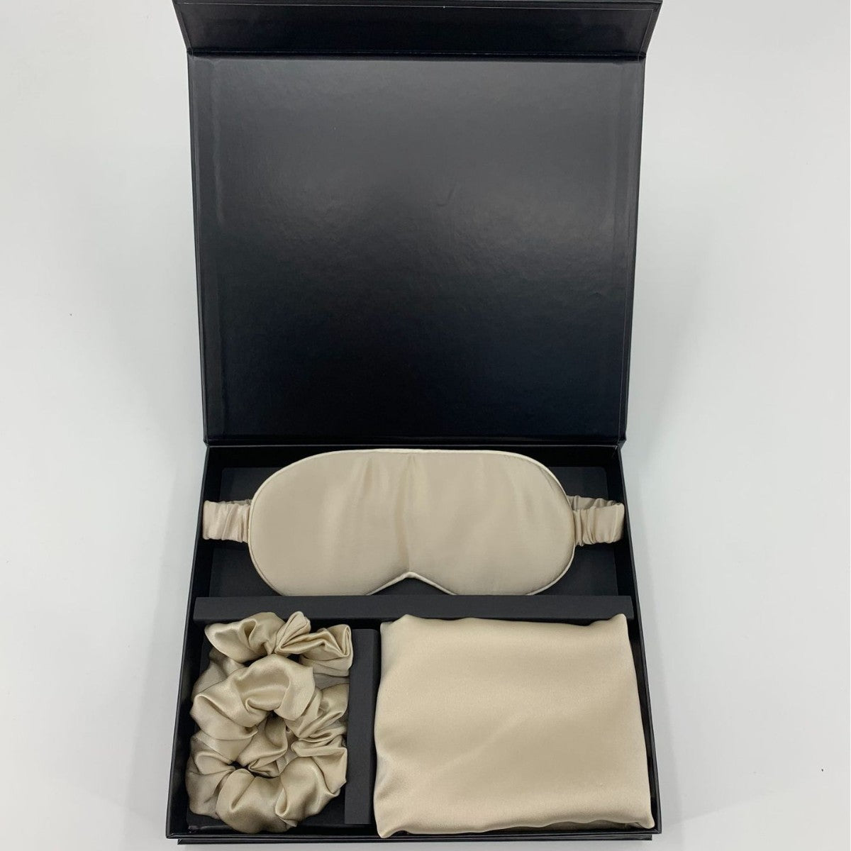 Silk pillowcase, eye mask, hair band