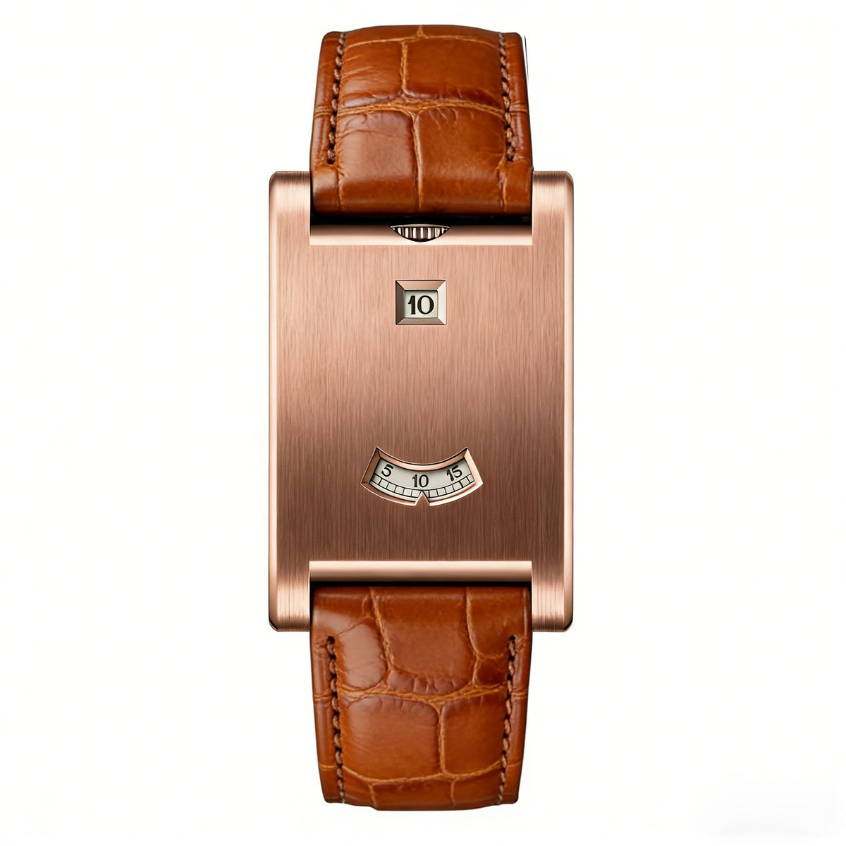 Square Digital Leather Strap Watch
