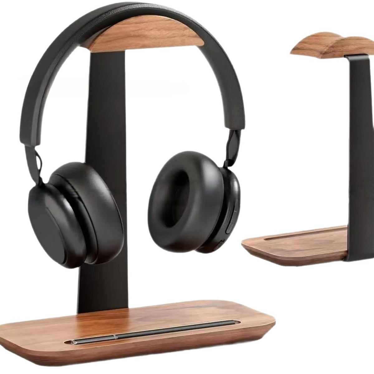 Wooden and Iron Headphone Stand