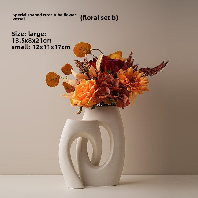 Wabi-Sabi Ceramic Vase for Home Decor