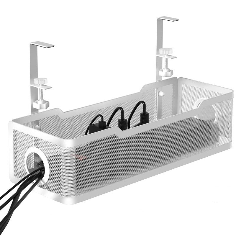 No-drill power strip storage rack