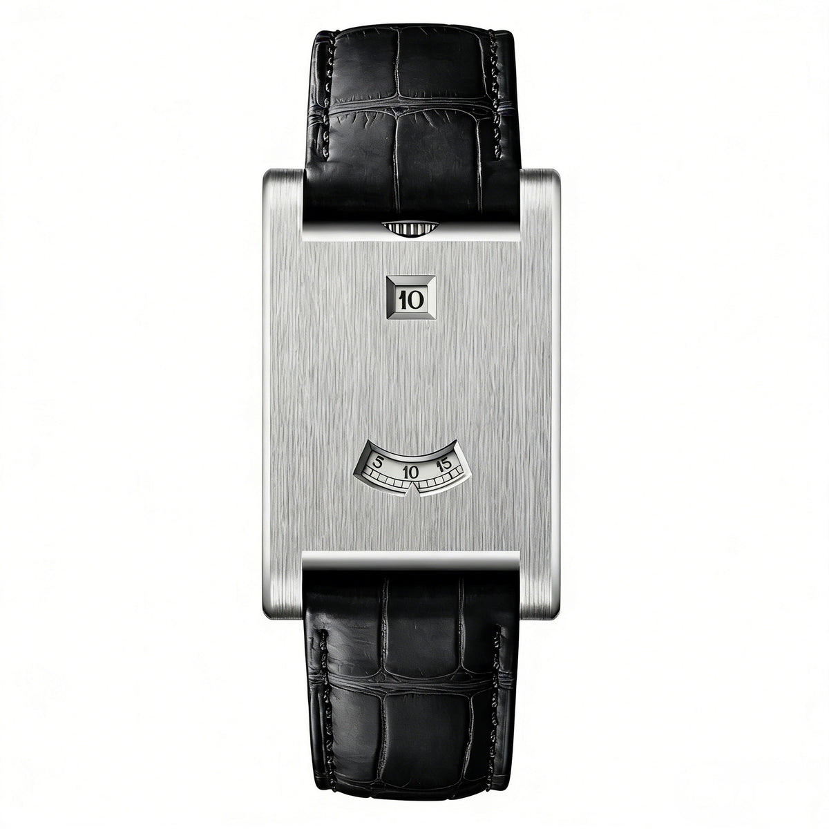 Square Digital Leather Strap Watch