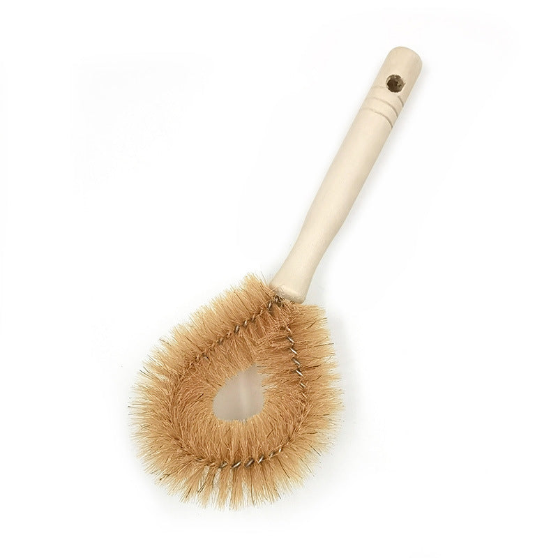 Wooden Handle Bristle Pot Brush for Kitchen Cleaning