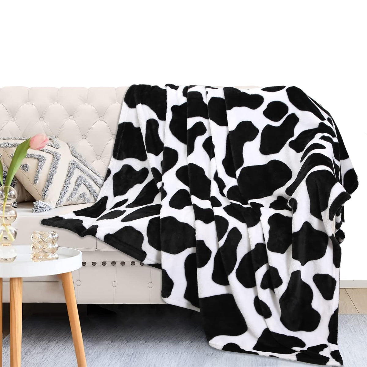 Custom Digital Print Classic Leopard Pattern Flannel Blanket