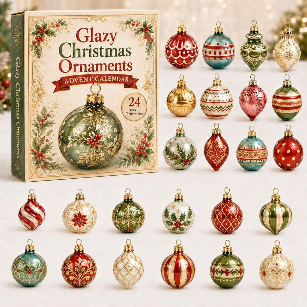 Christmas Advent Calendar Acrylic Blind Box Decoration Collectible Toy
