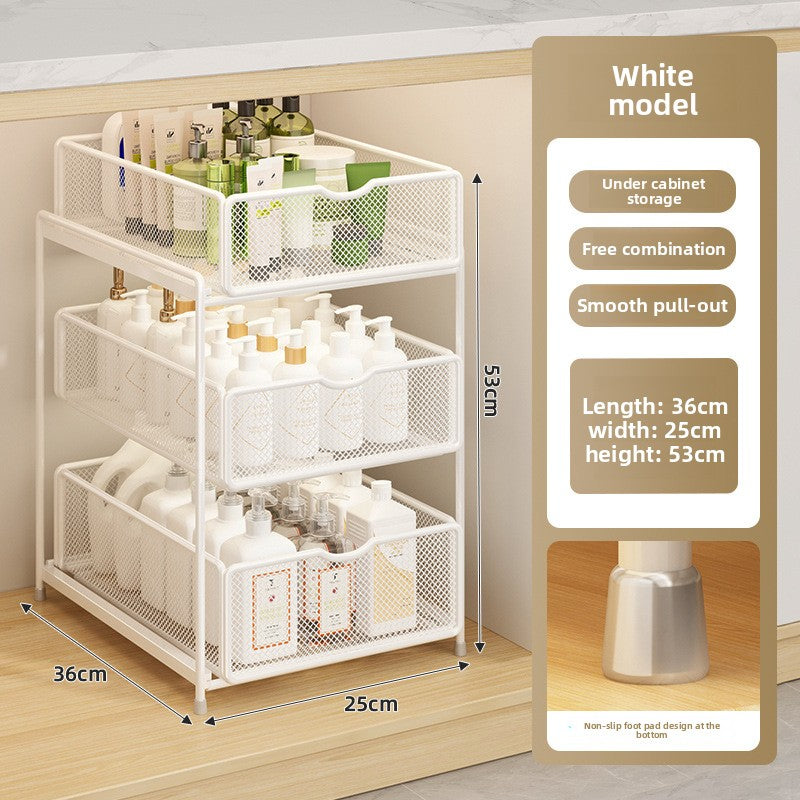 Bathroom sink shelf