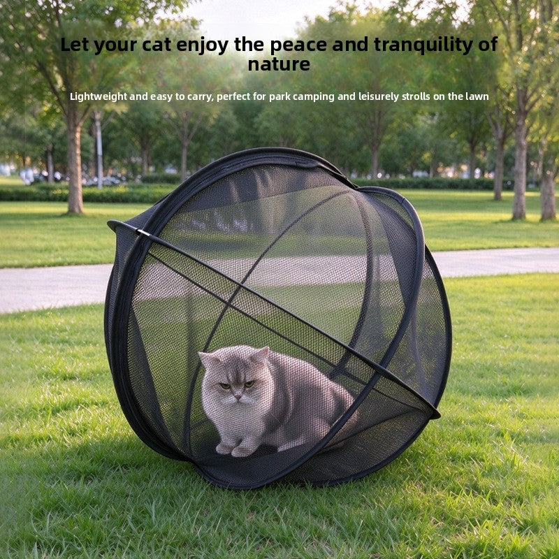 Foldable Spherical Cat Play Tent Rolling Ball Pet Enclosure