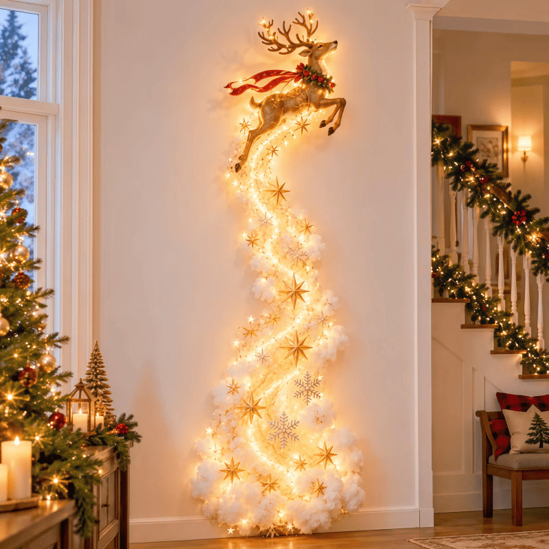 Wooden Christmas Spiral Wall Hanging Decor