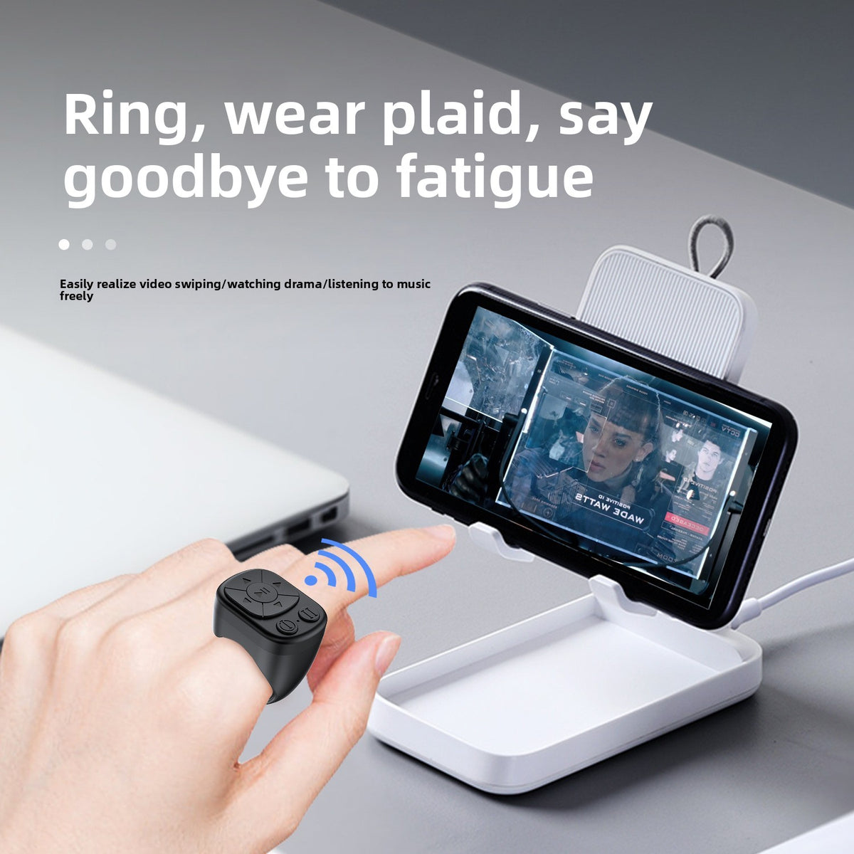 Bluetooth Selfie Ring Remote with Shutter