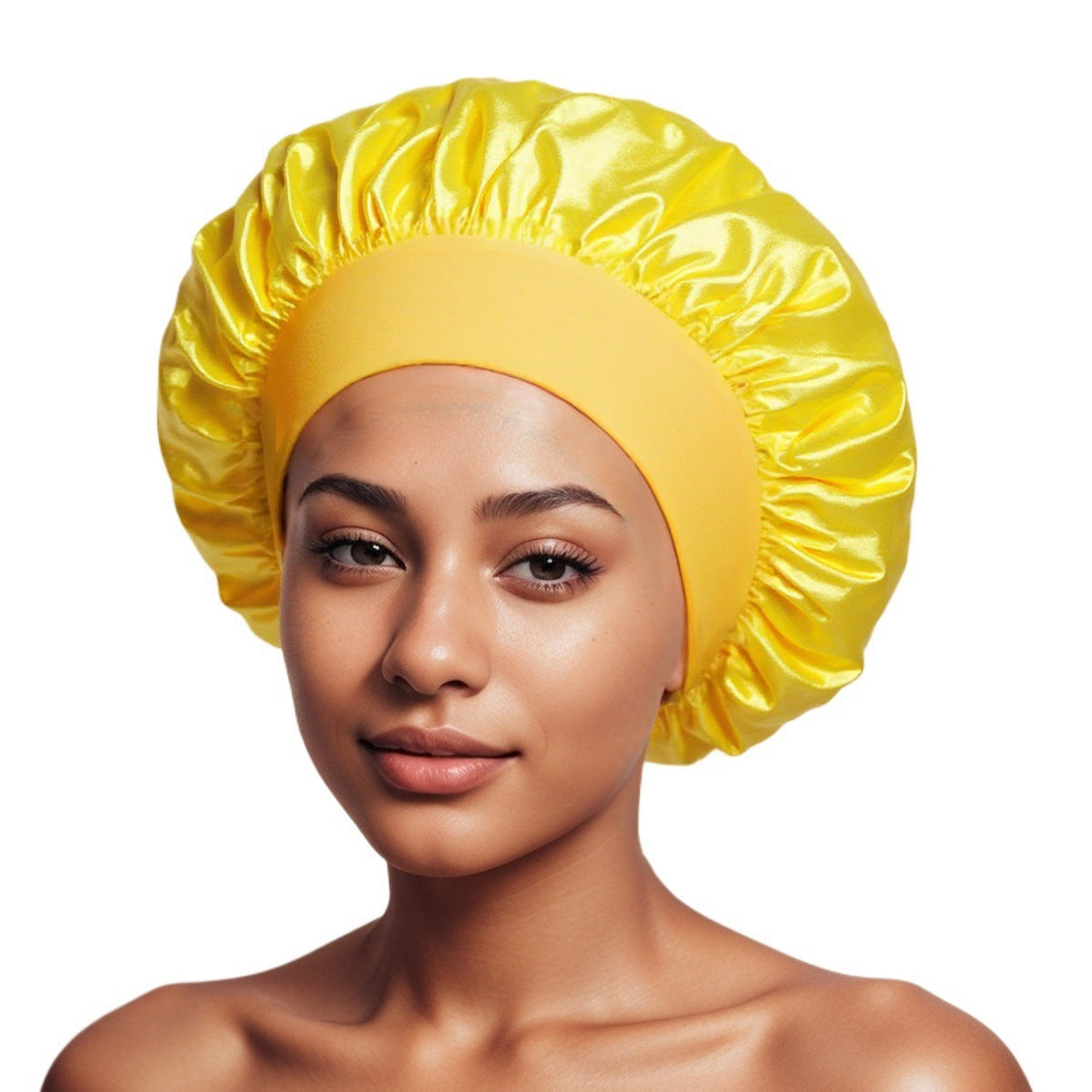 Satin Wide Brim Shower and Sleep Cap