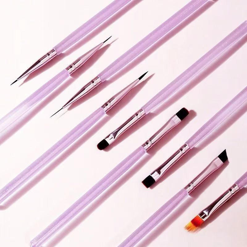 Professional Nail Art Brush Set for Detailing Gradient and French Manicure