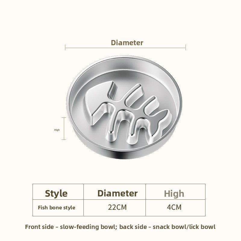 Stainless Steel Slow Feeder Pet Bowl