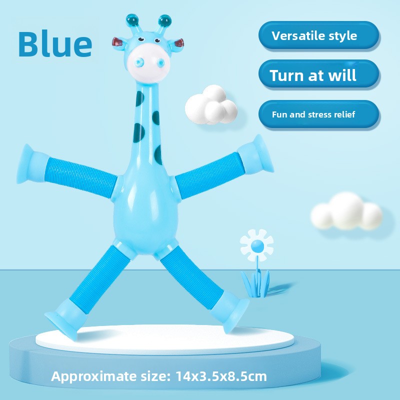 Suction Cup Telescopic Giraffe Robot Toy