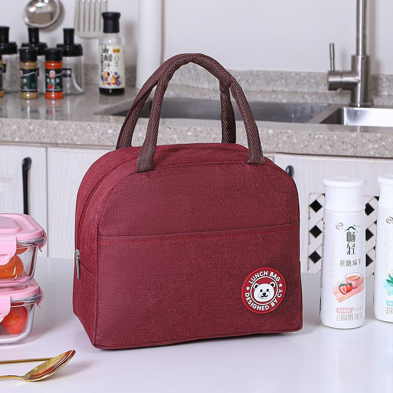 Large-capacity insulated folding lunch bag