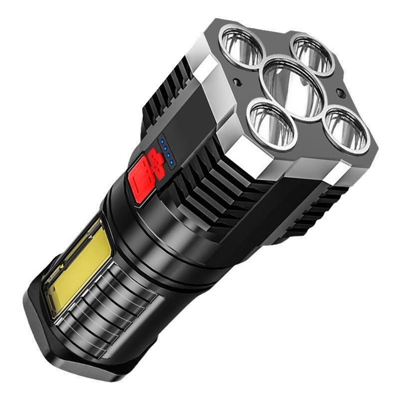 Portable high-intensity flashlight for outdoor use