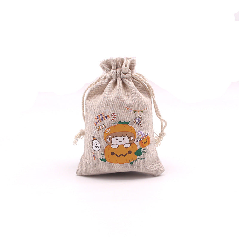 Halloween Cotton Drawstring Gift Bag
