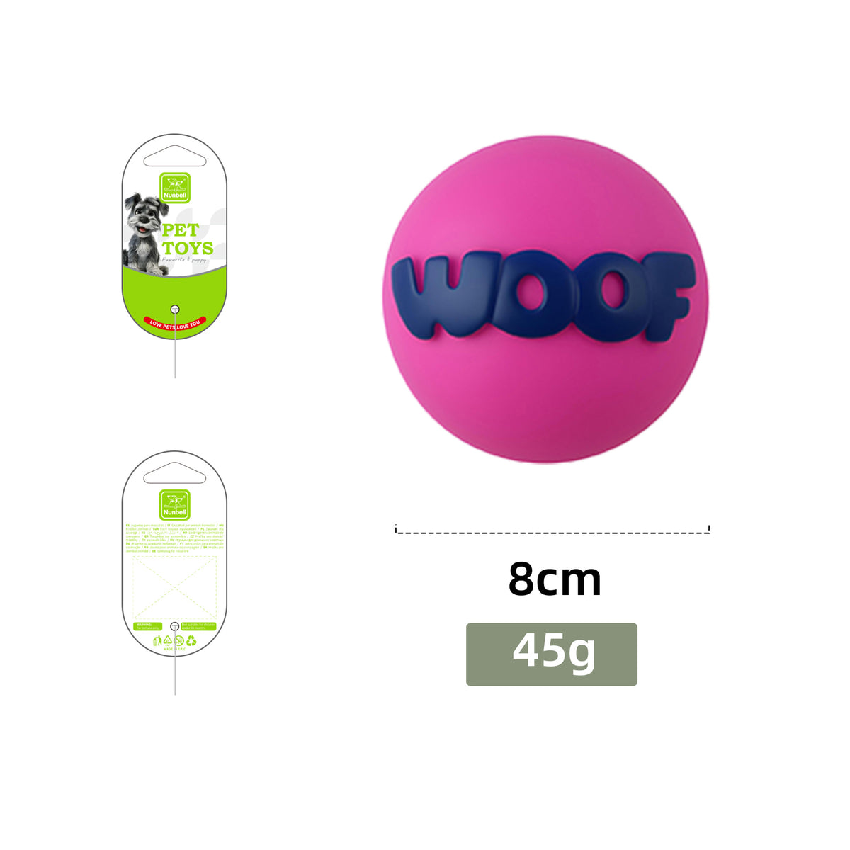 Durable WOOF Epoxy Pet Chew Toy