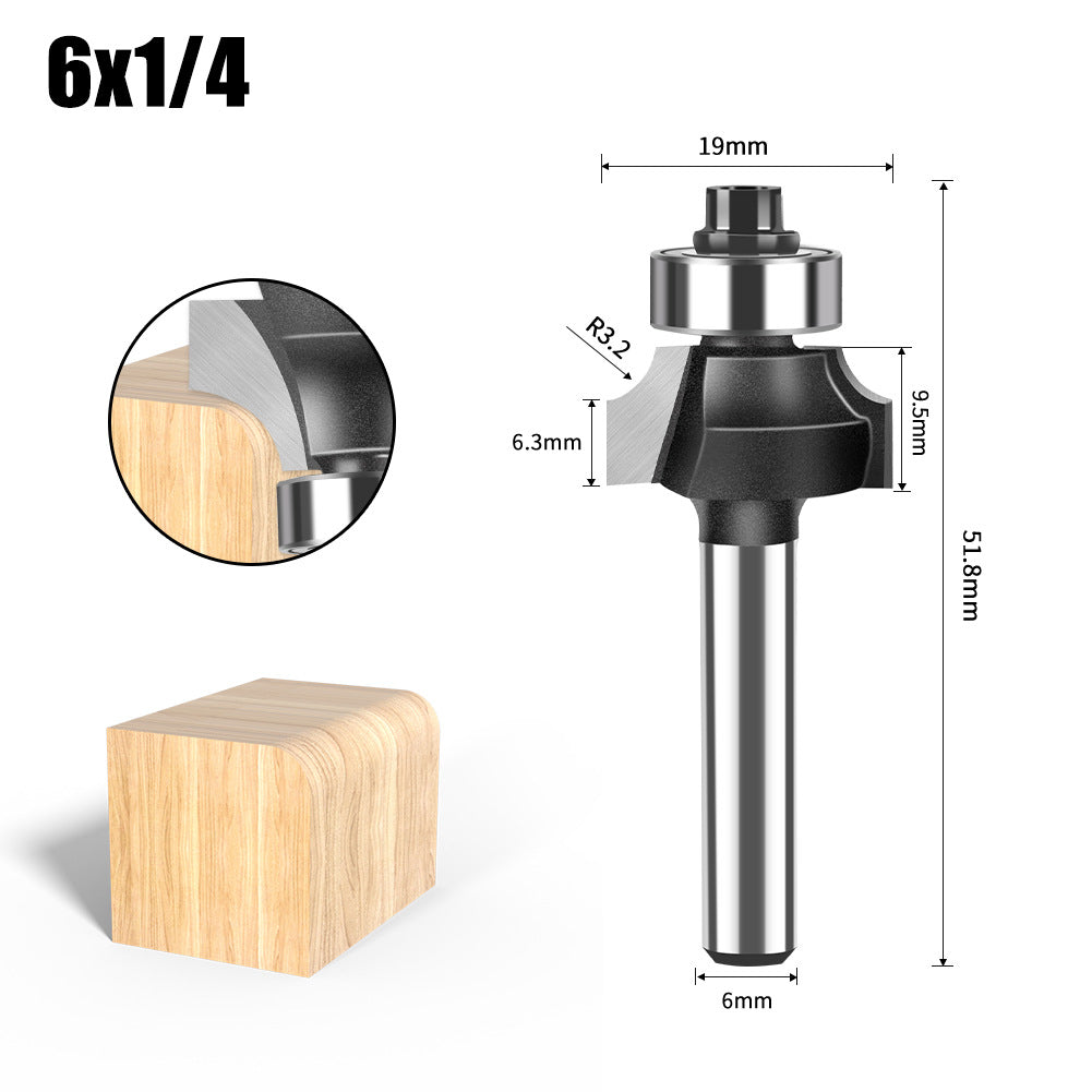 Tungsten Steel Round Angle Woodworking Milling Cutter