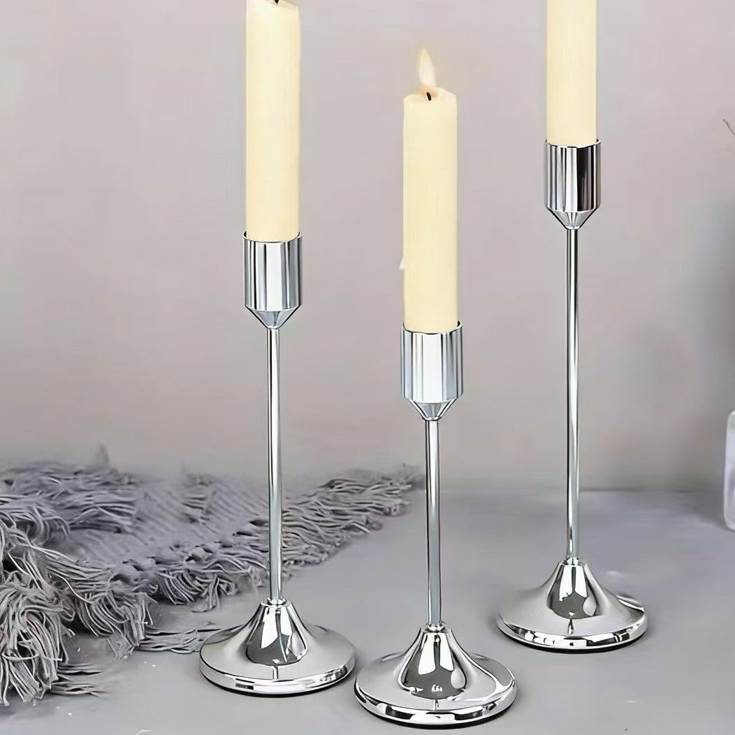 European-style metal candle holder