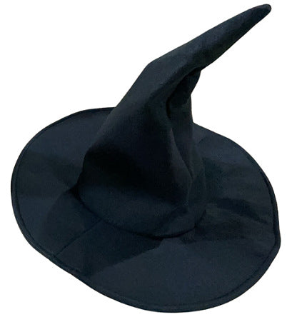 Velvet Witch Hat with Decorations for Halloween Party Costume Accessory