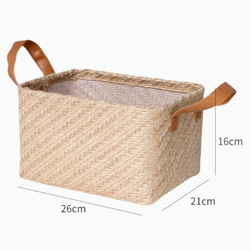 Foldable Jute Fabric Storage Basket