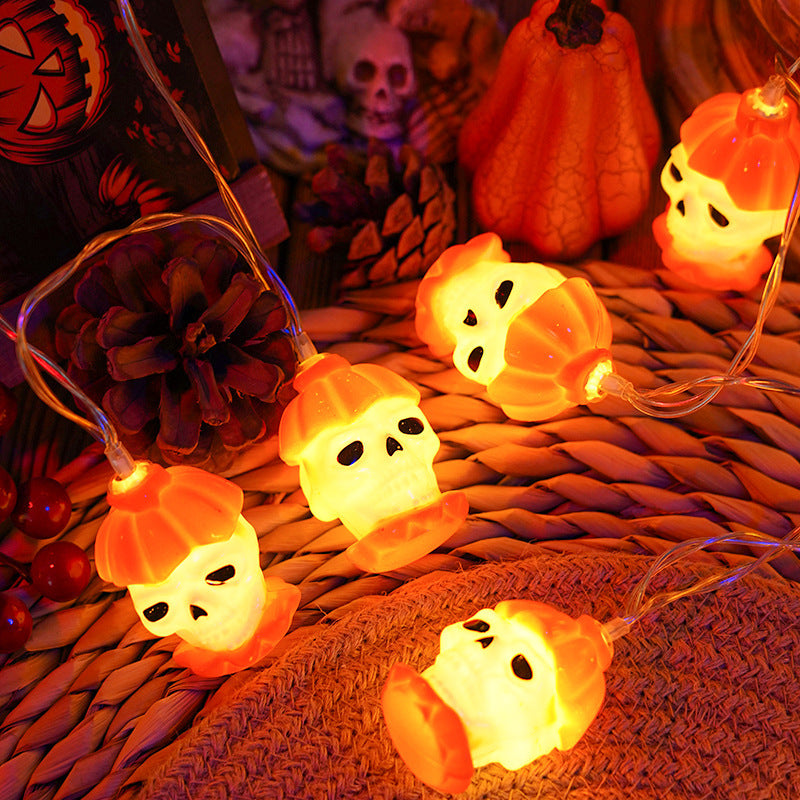 Halloween LED Light String with Pumpkin and Ghost for Outdoor Holiday Decoration