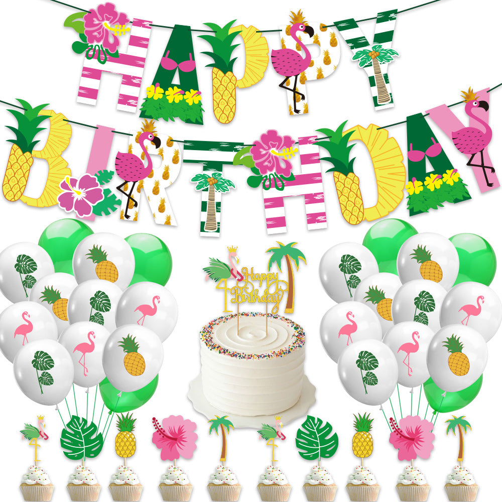 Hawaiian Party Decoration Balloon Set