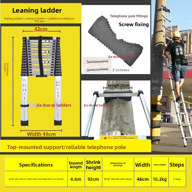 Aluminum Telescopic Folding Ladder