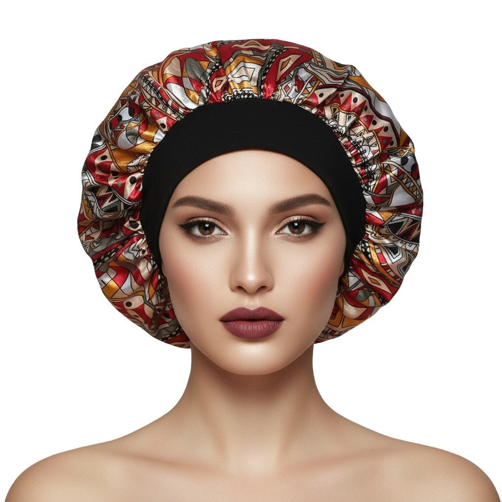 Satin Wide Brim Shower and Sleep Cap