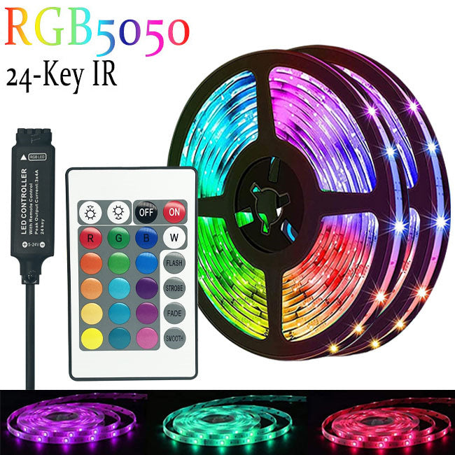 USB RGB Bluetooth LED Light Strip with Remote Control