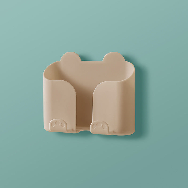 No-drill adhesive phone charging holder