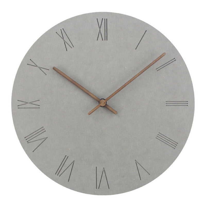 Nordic Wooden Wall Clock Silent Quartz Movement