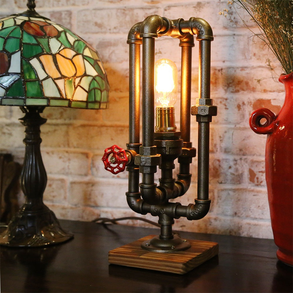 Industrial Vintage Table Lamp with Edison Bulb