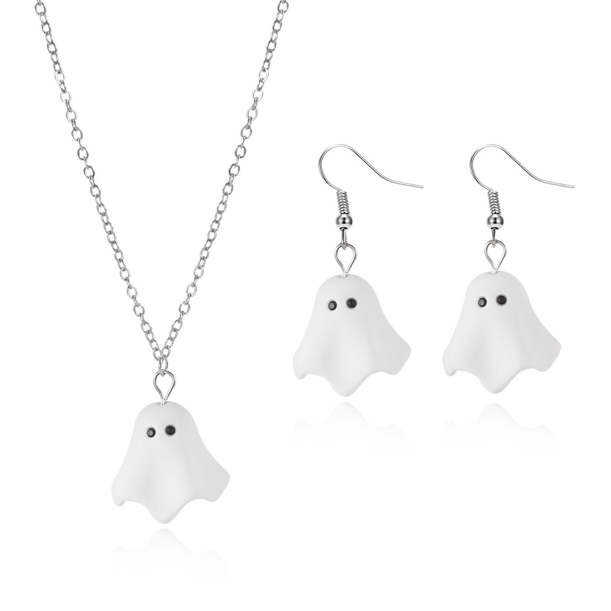 Necklace Earrings Set All-match Ghost Halloween Jewelry