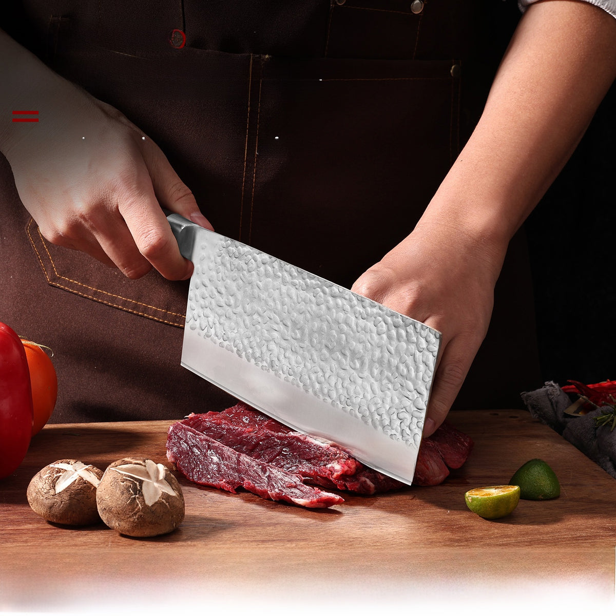 Forged Hammer Pattern Chef Knife Set