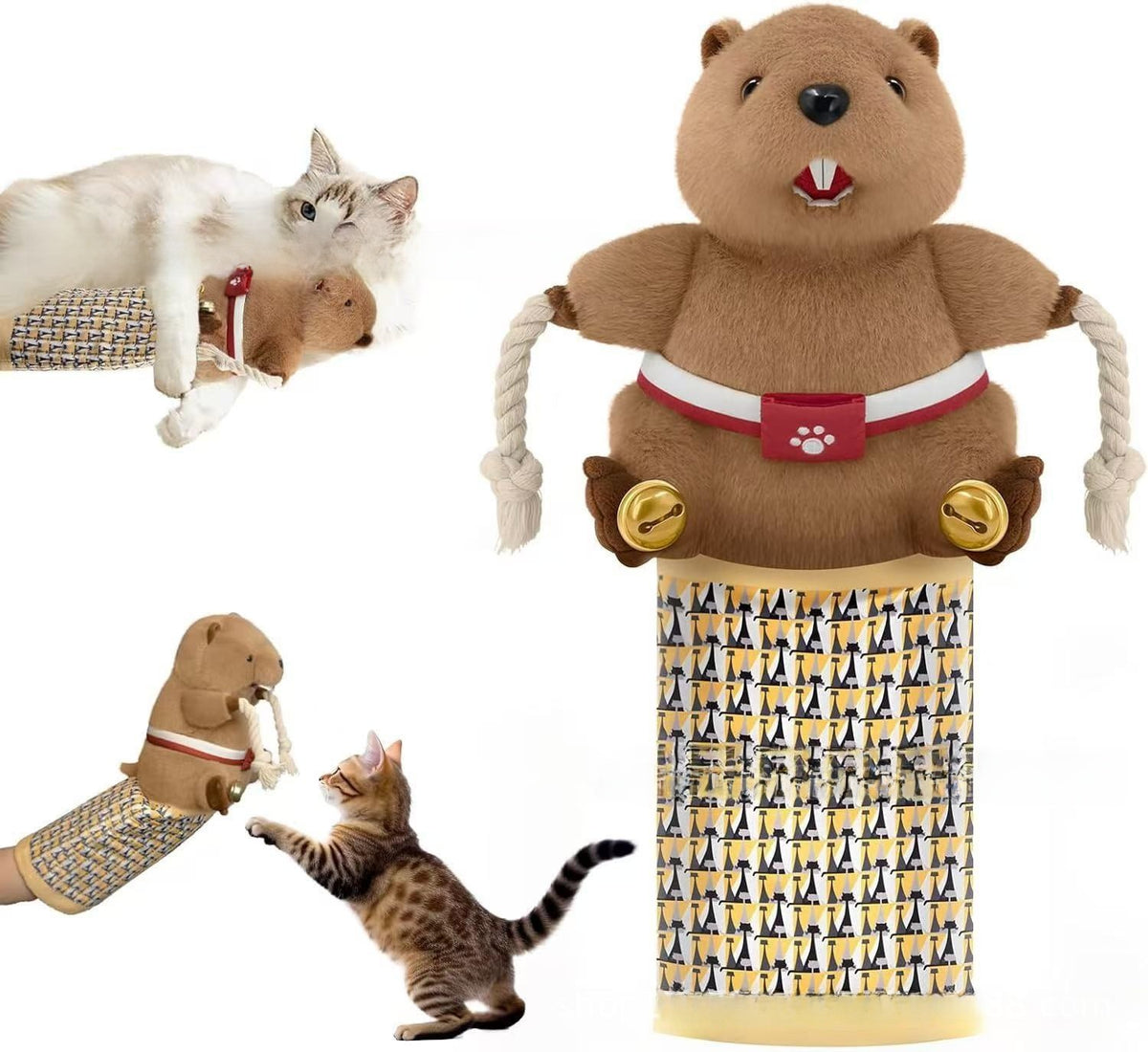 Interactive Cat Wrestling Glove Toy