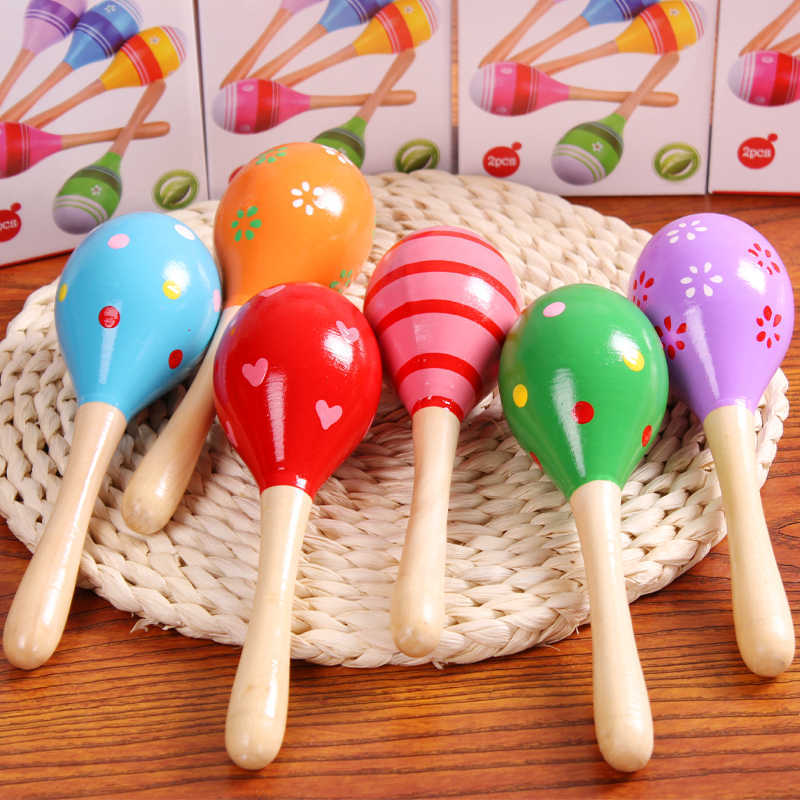 Wooden Sand Hammer Music Toy