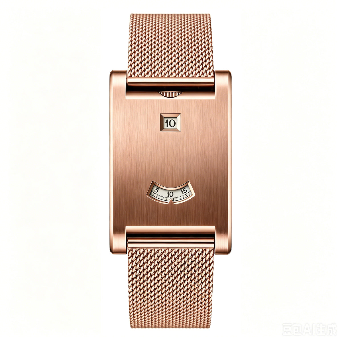 Square Digital Leather Strap Watch
